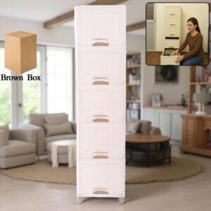 Multi-Purpose 5-Layer Plastic Storage Drawer Cabinet for Home and Office