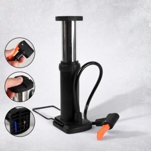 Compact Mini Foot-Operated Air Pump with Hose & Locking Valve Head
