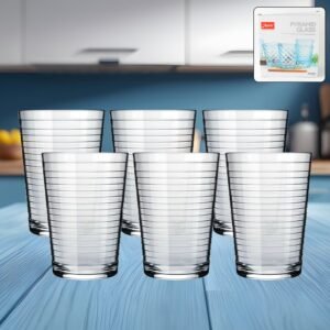 Apex Pyramid Ringo Plastic Glass – 300ml Approx | Durable, Crystal-Clear Tumbler