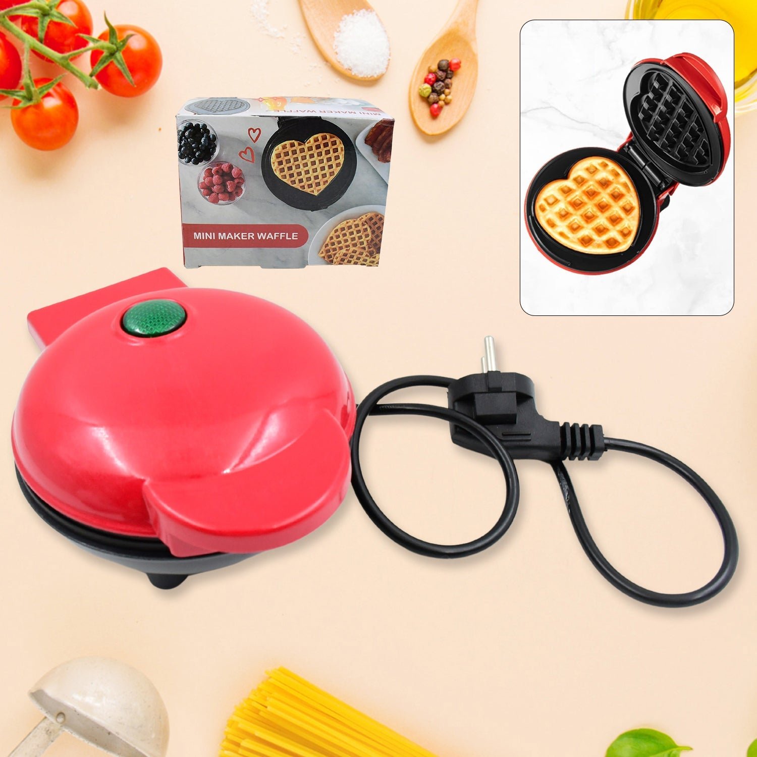 Mini Waffle Maker Machine Waffle Iron Home Appliances Kitchen Gift Easy To Clean, On-Stick Surfaces, Perfect Breakfast, Dessert, Sandwich, Cakes, Other Snacks Machine - Image 4