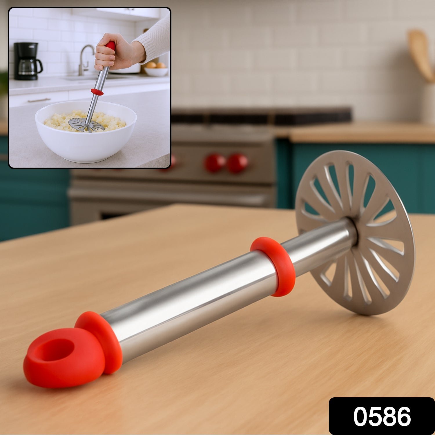 Stainless Steel Potato Masher, PauBhaji Masher - Image 2