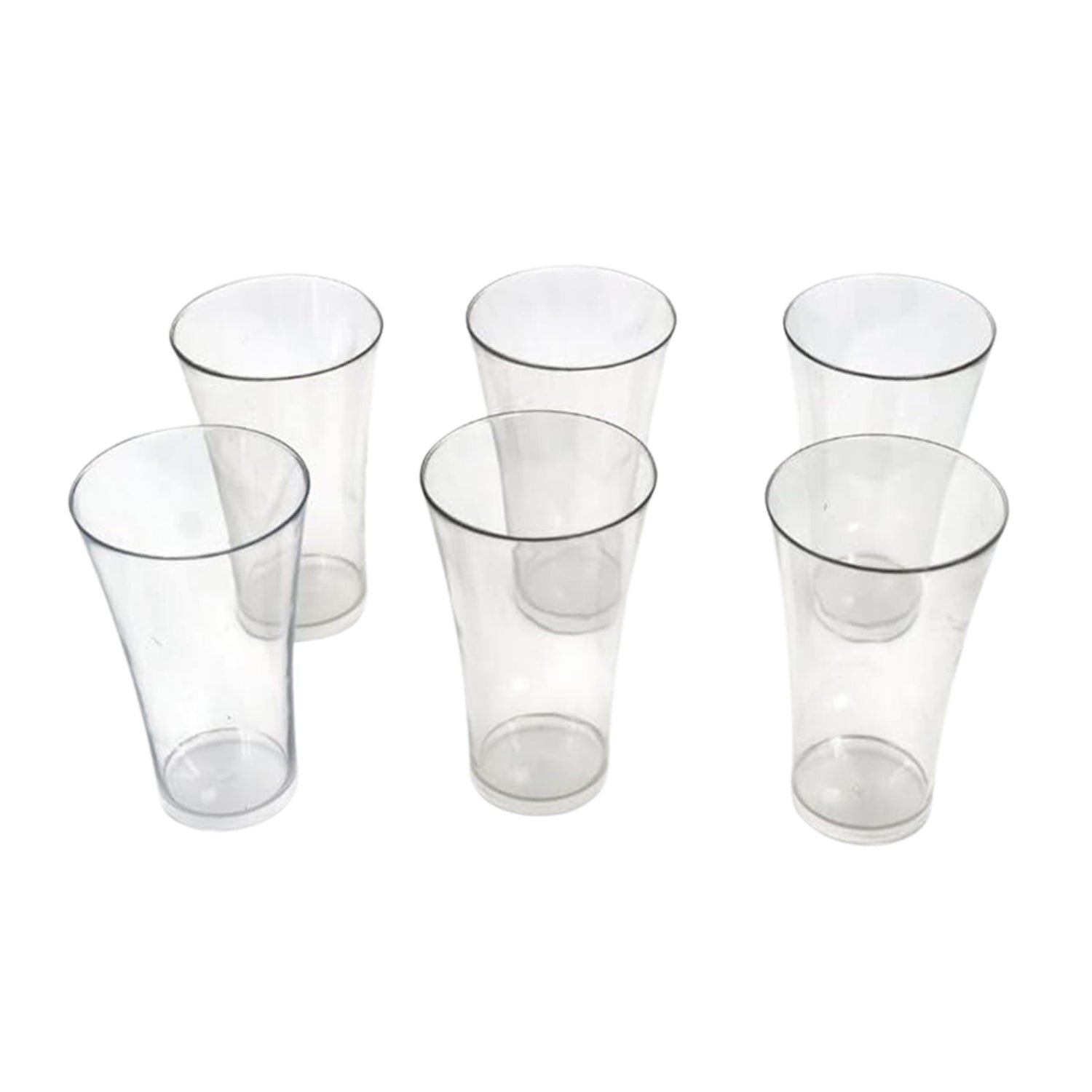 Stylish look Plastic Juicy Glass, Transparent Glasses Set 300ml (6pcs) - Image 4