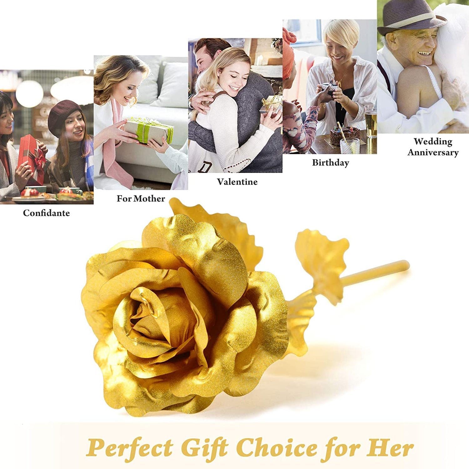 Luxury Decorative Gold Plated Artificial Golden Rose with Premium Box - Image 5