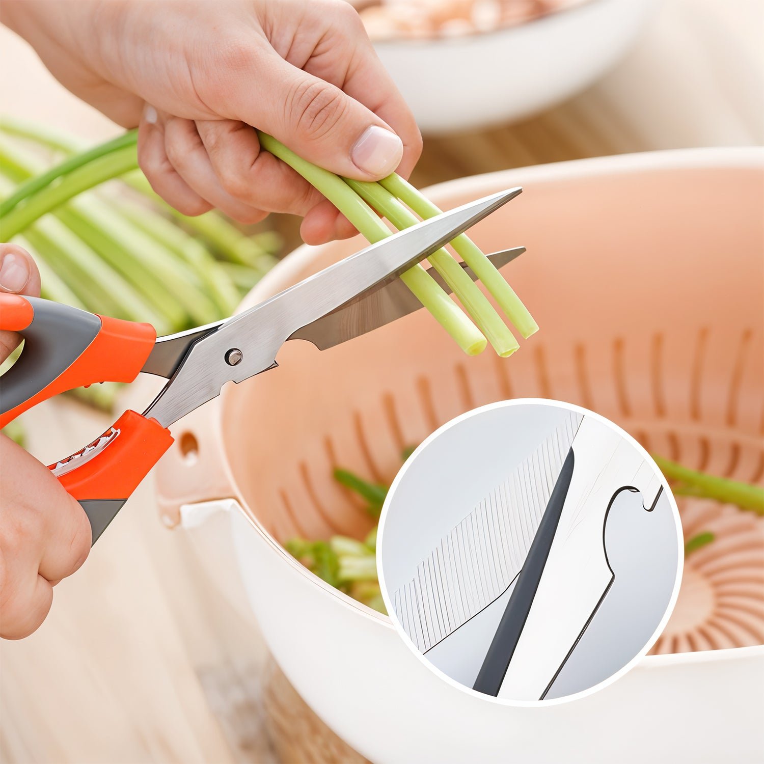 SpaceMulti-Function Kitchen Scissors for Veggies, Meat & Seafood with Bottle Opener - Image 3