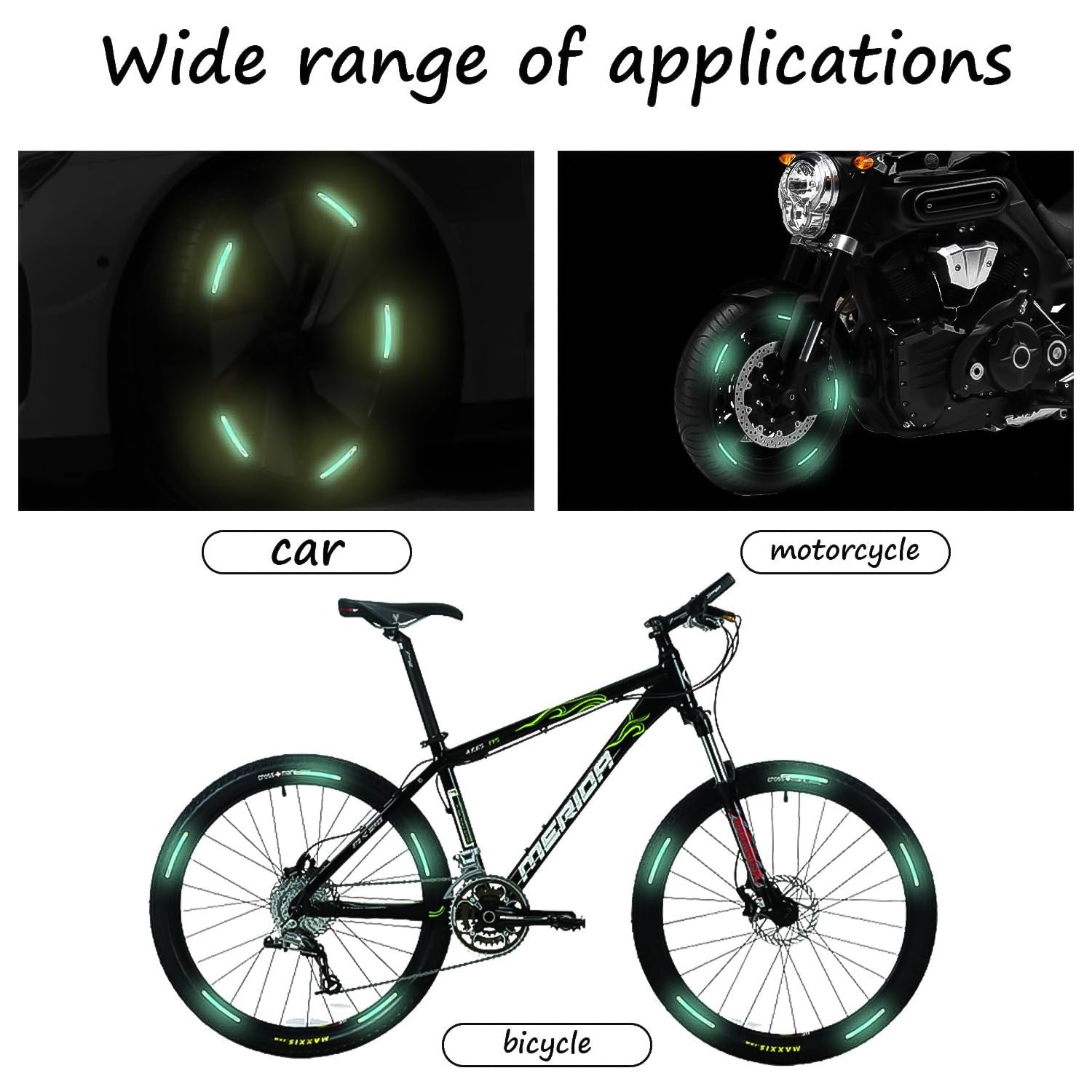 Car Wheel Hub Reflective Car Stickers, Night Warning Stickers (20 Pcs Set/ Multicolored) - Image 7