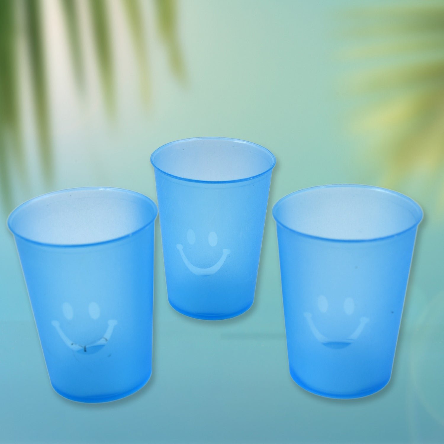 Reusable Plastic Drinking Tumblers - 4-Piece Transparent Water Cup Set for Kitchen & Dining - Image 2