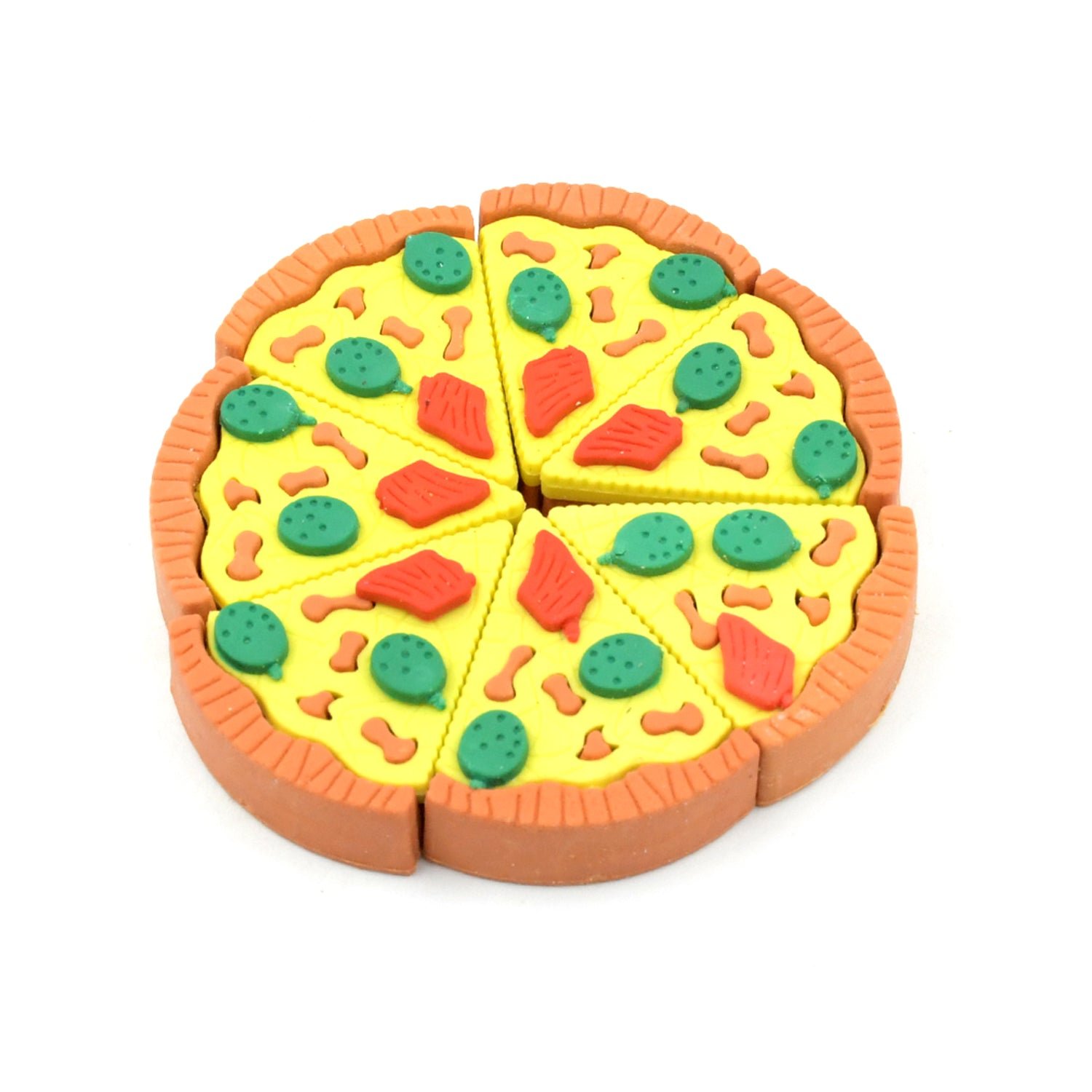 3D Pizza Slices Eraser Set – Fancy & Colorful Stationery for Kids & Gifts (7 slice) - Image 4