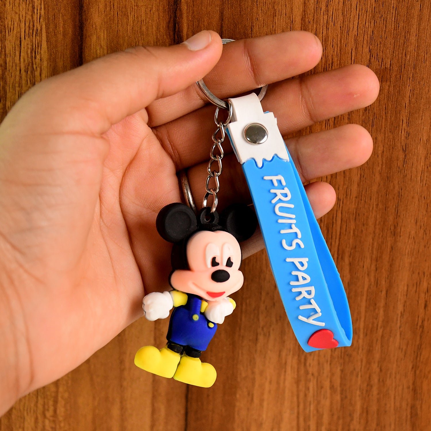Cute Cartoon Silicone 3D Key Chain with Metal Hook & Strap (Pack of 1) - Image 4