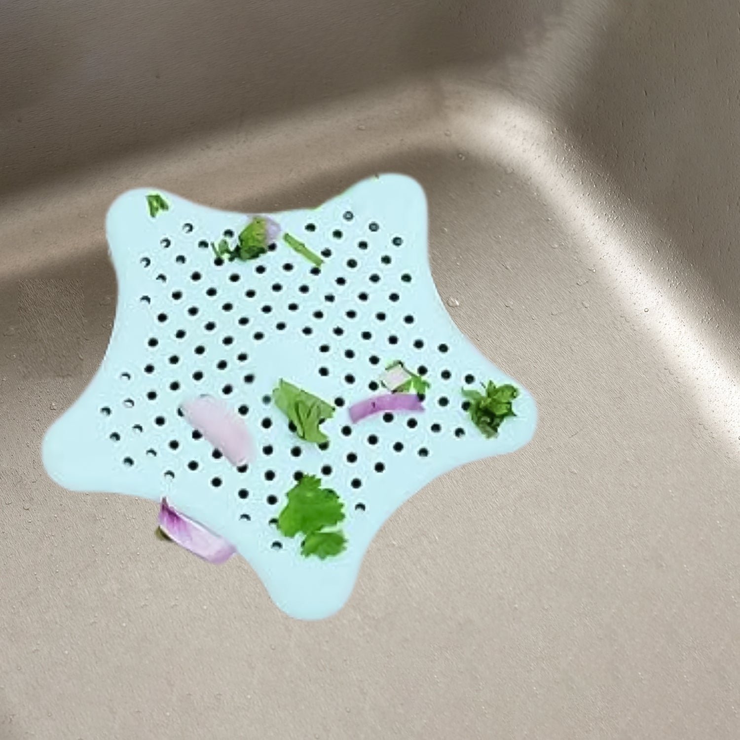 Silicone Star Shaped Sink Filter Bathroom Hair Catcher Drain Strainers for Basin - Image 4