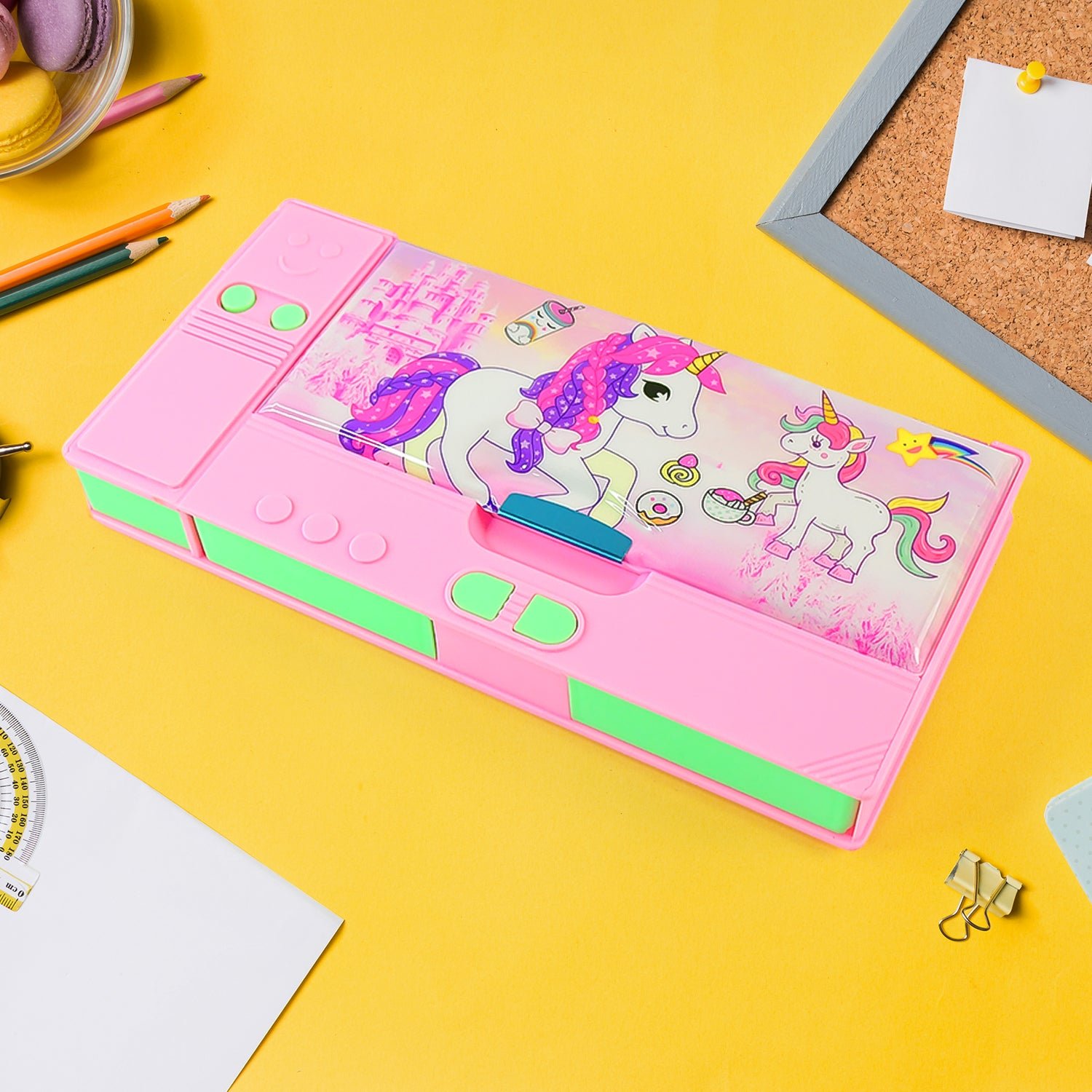 Multi Purpose Gadget Jumbo Pencil Box Compass Jumbo 2 Side Slot Geometry Box Compass Use School , Traveling & Studio - Image 3