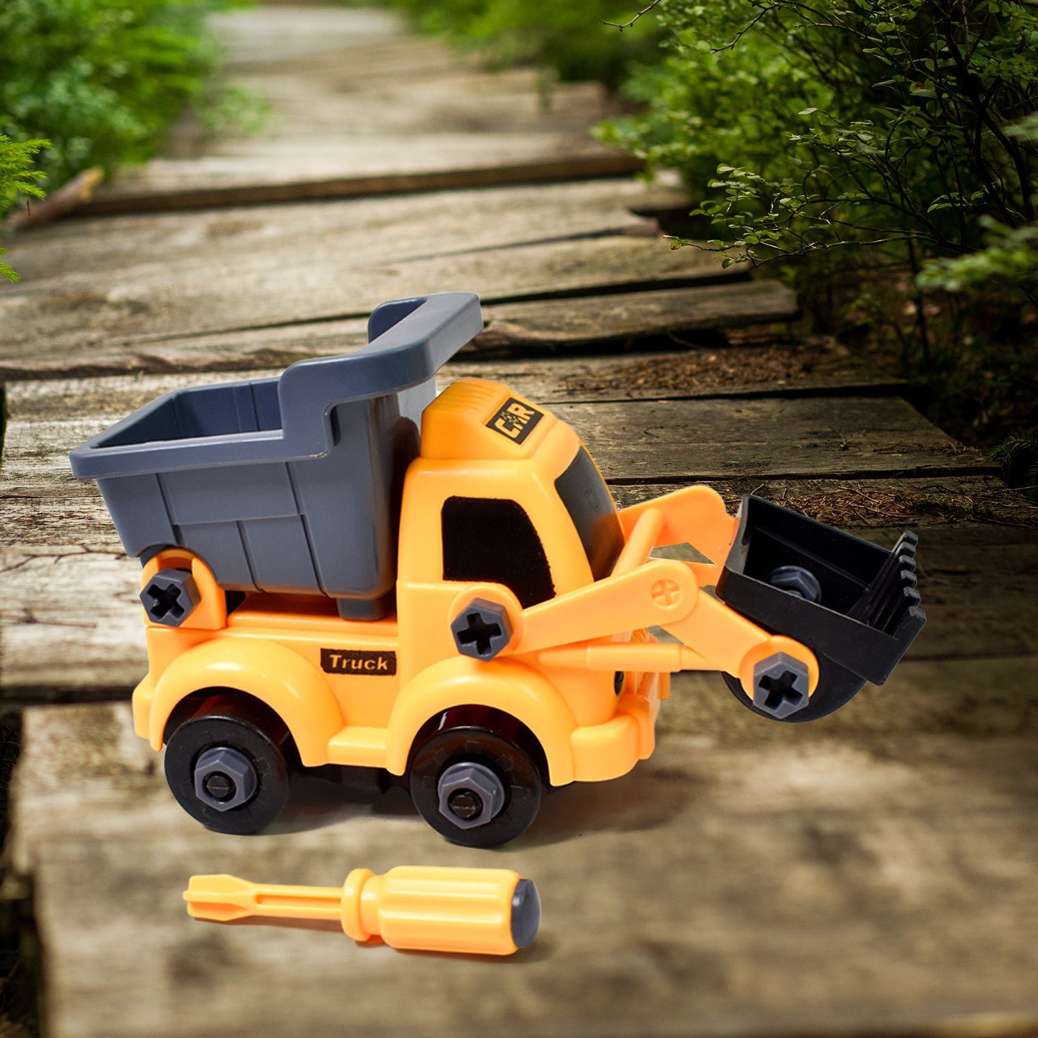 Engineering Vehicles Nut Assembly Toy – DIY Vehicle Model Set for Kids, Simulation Car Construction Toy (2 Pc Set) - Image 3