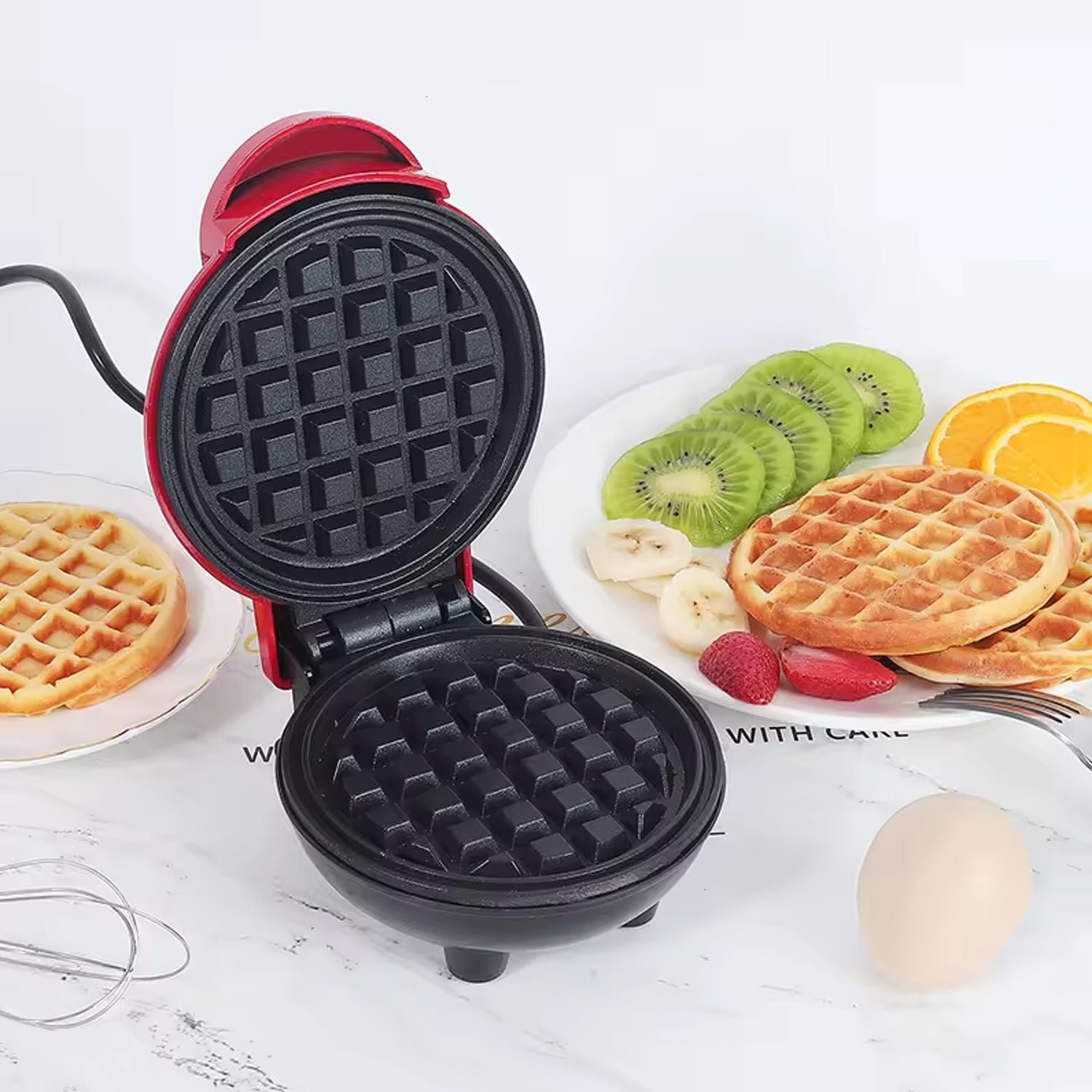 Mini Waffle Maker Machine Waffle Iron Home Appliances Kitchen Gift Easy To Clean, On-Stick Surfaces, Perfect Breakfast, Dessert, Sandwich, Cakes, Other Snacks Machine - Image 7