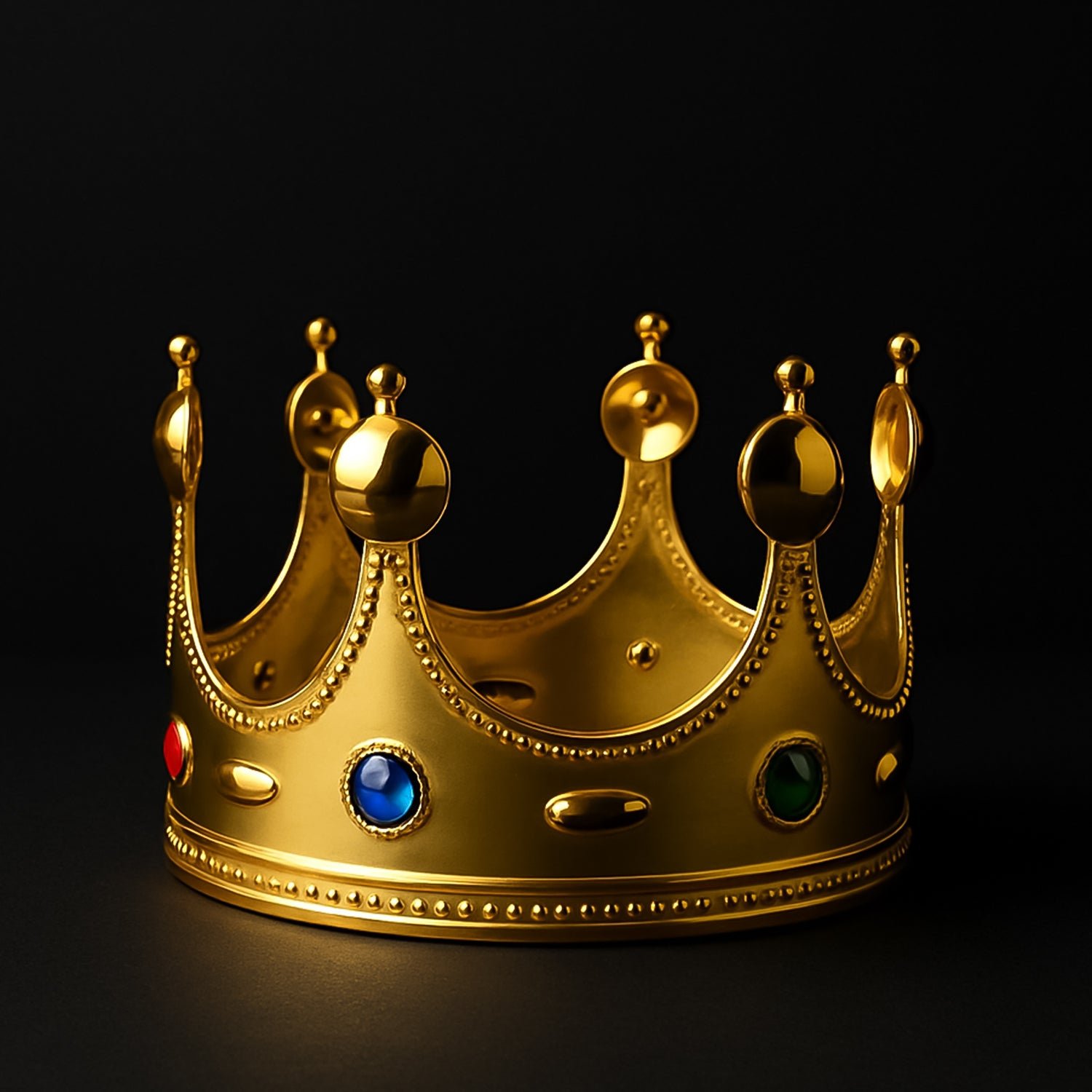 Royal Crown with Colored Gems (1 Pc / Golden & Silver) - Image 6