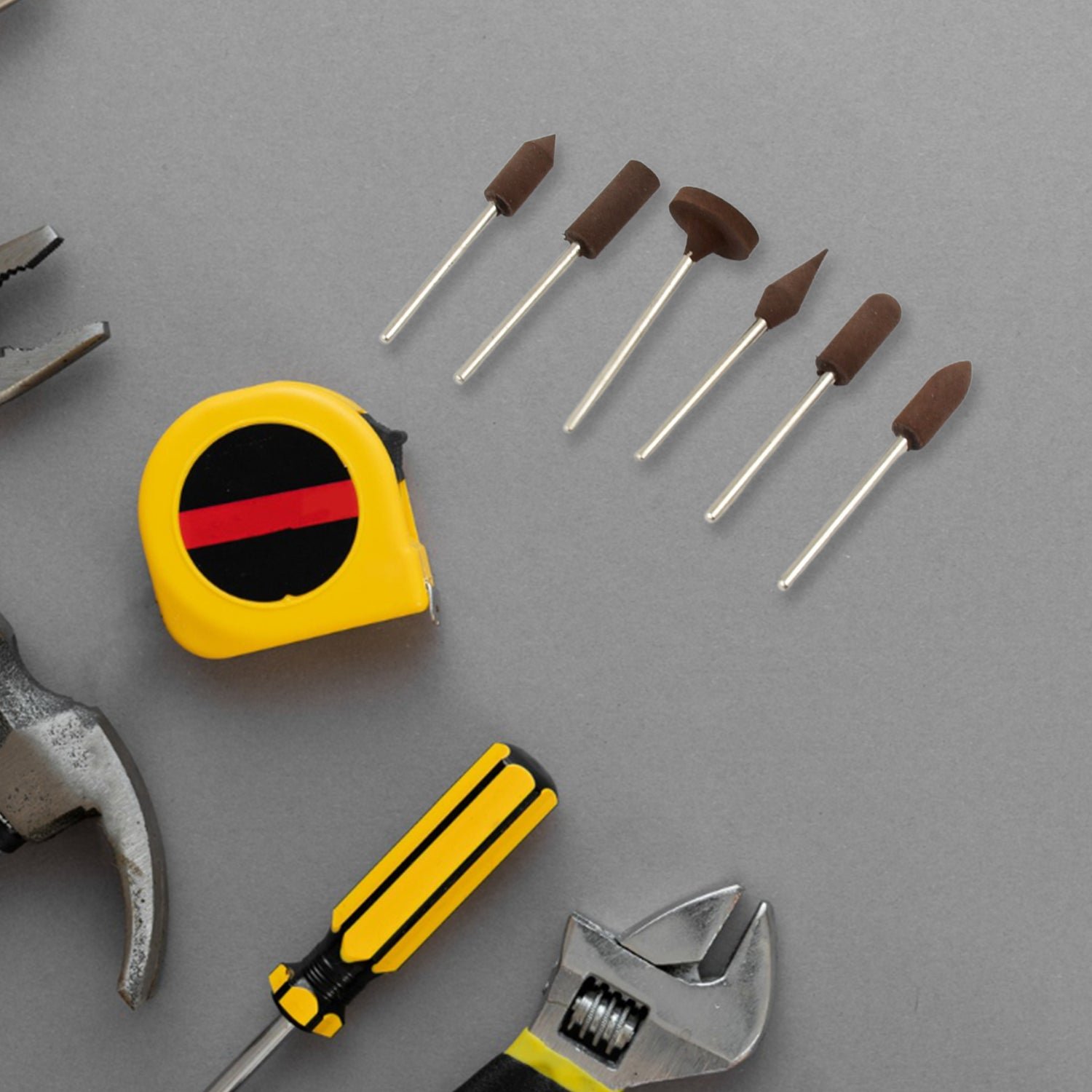 Mounted Points Abrasive Stone Head Mounted Grinding Wheel Bits Rotary Tool Kit (6 Pcs) - Image 6