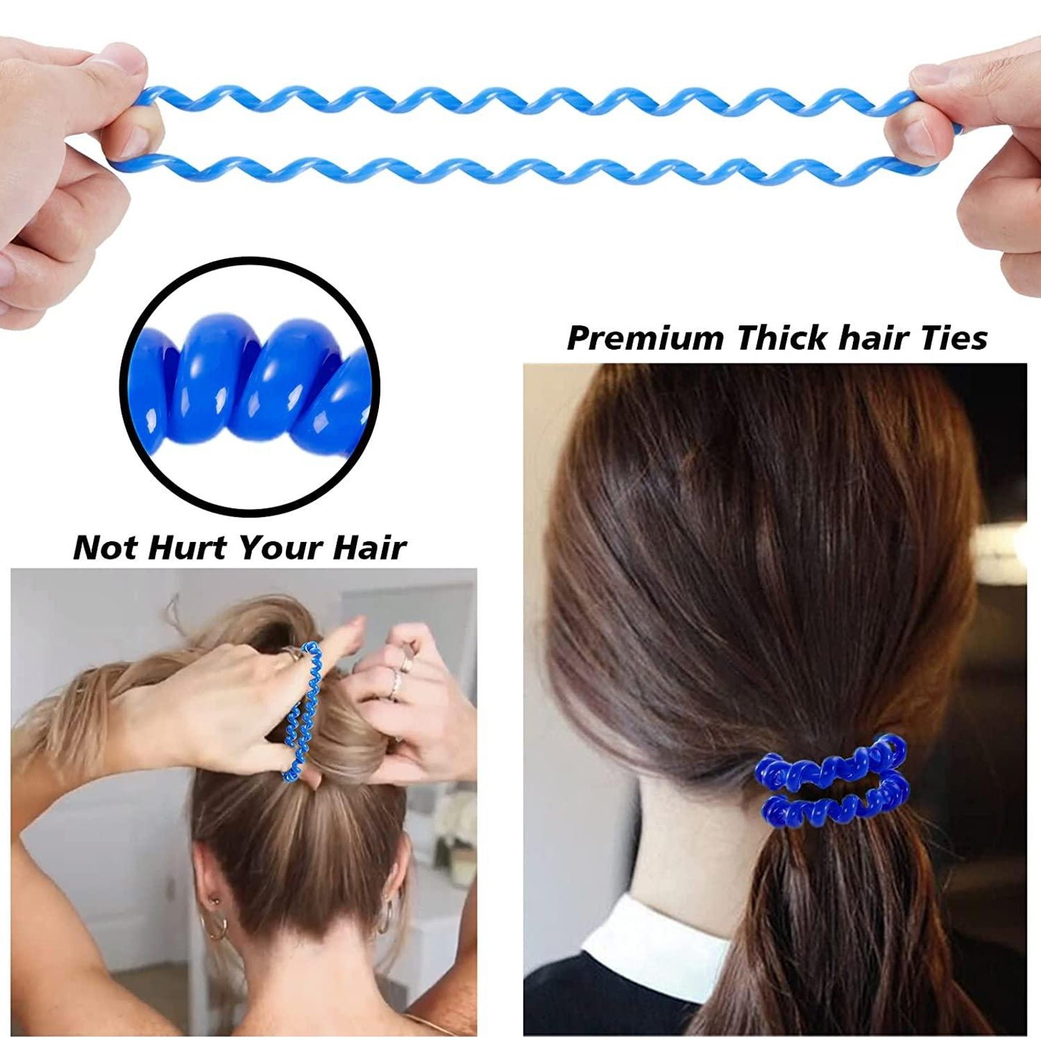 Telephone Wire Hair bands Pack of 2 Pc / Multicolour), Hair accessories - Image 7