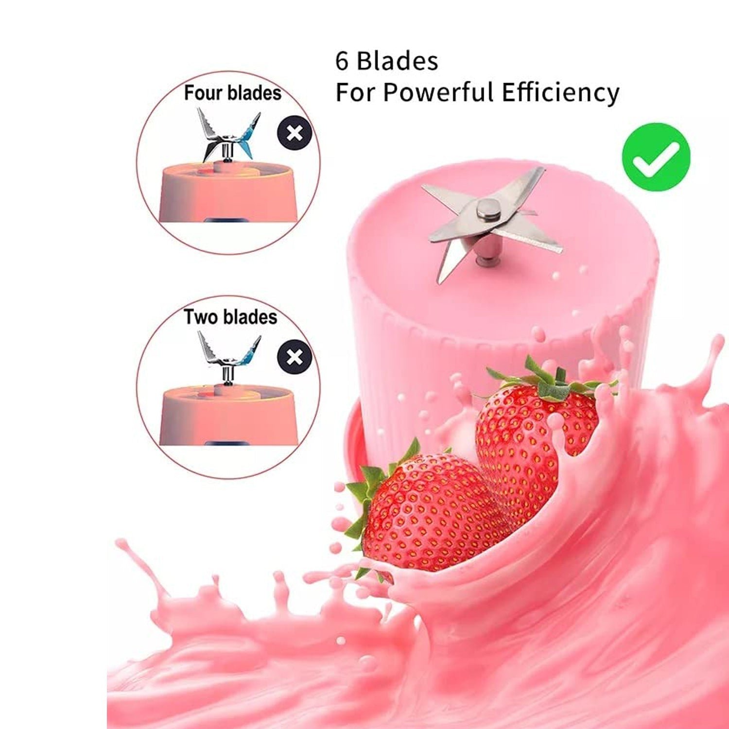 BLENDER PORTABLE JUICER FOR SMOOTHIE 420 ML Multicolour - Image 8