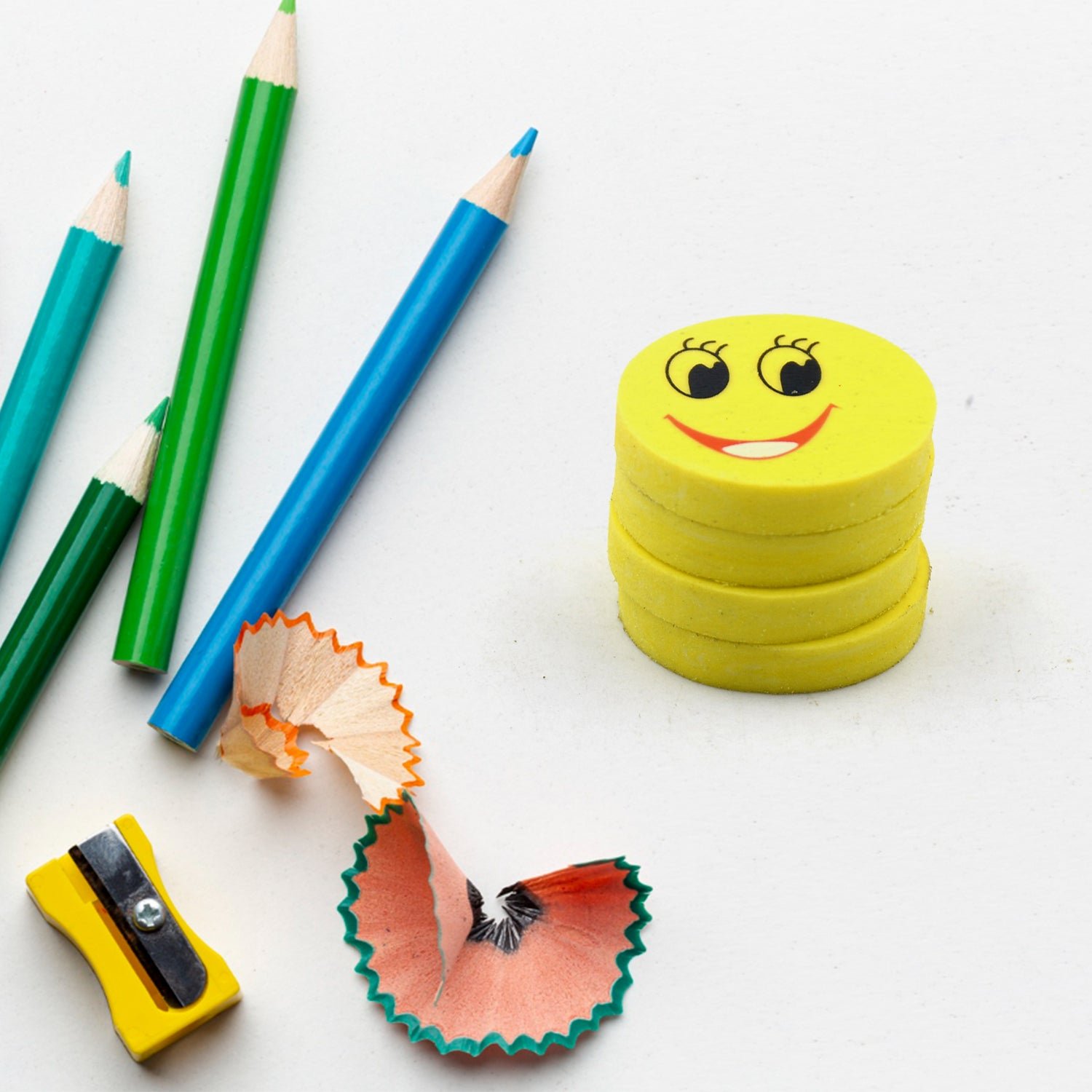 Cute Smile Emoji Eraser Set – Perfect for Kids (4pc Set) - Image 5