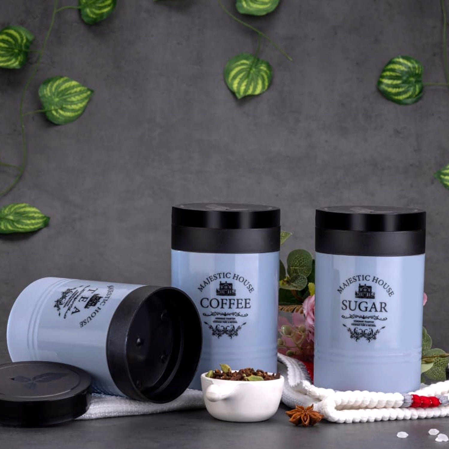 Airtight Containers – For Tea, Coffee, Sugar & More (3 Pcs Set) - Image 3