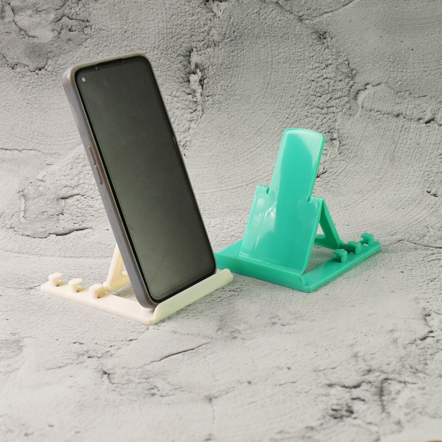 Adjustable Foldable Plastic Mobile Phone Stand Holder (2 Pc) - Image 6