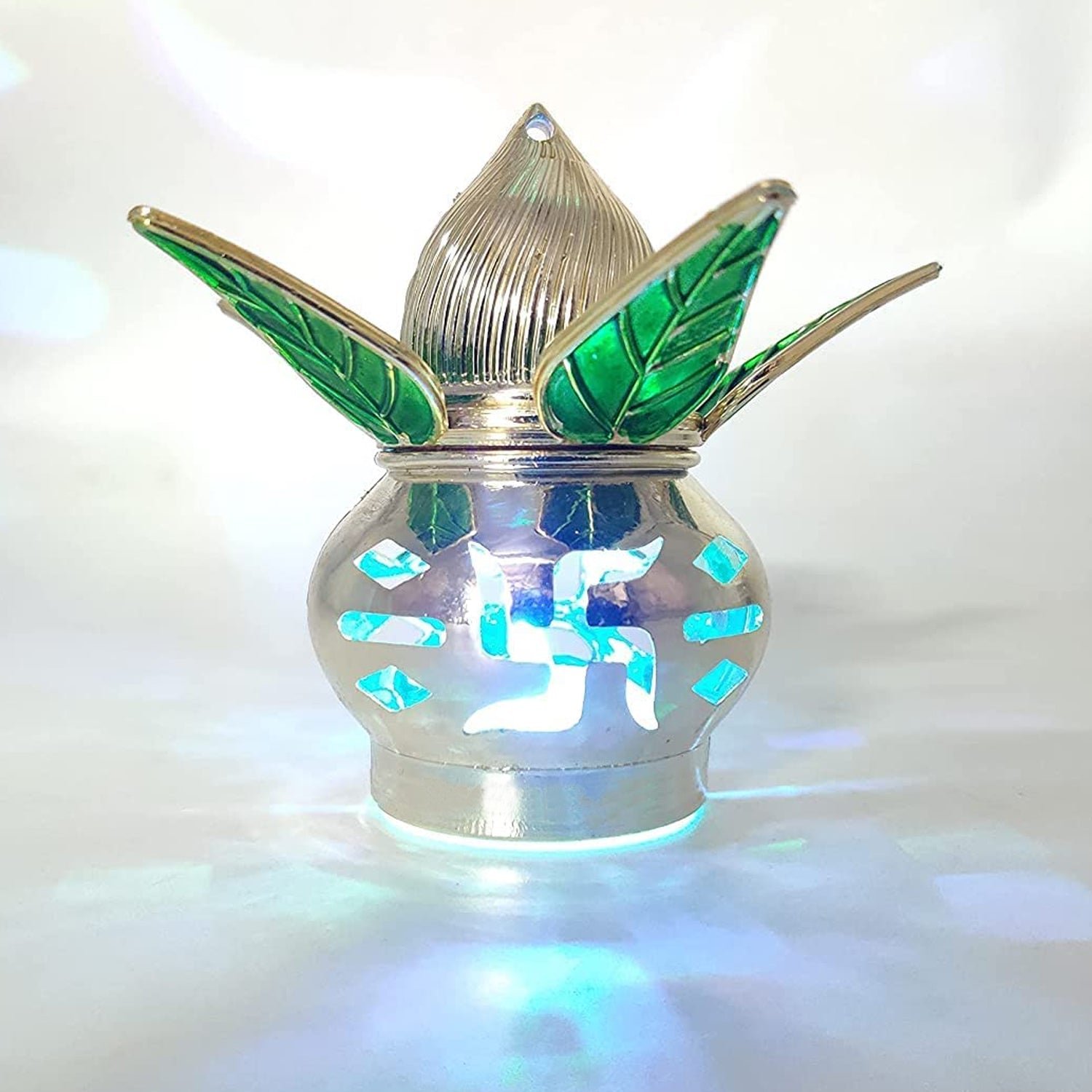 Gold Plated Eco Friendly LED Kalash for Pooja Mandir, Ganesh Ganesha (1 pc / Multicolor LED) - Image 7