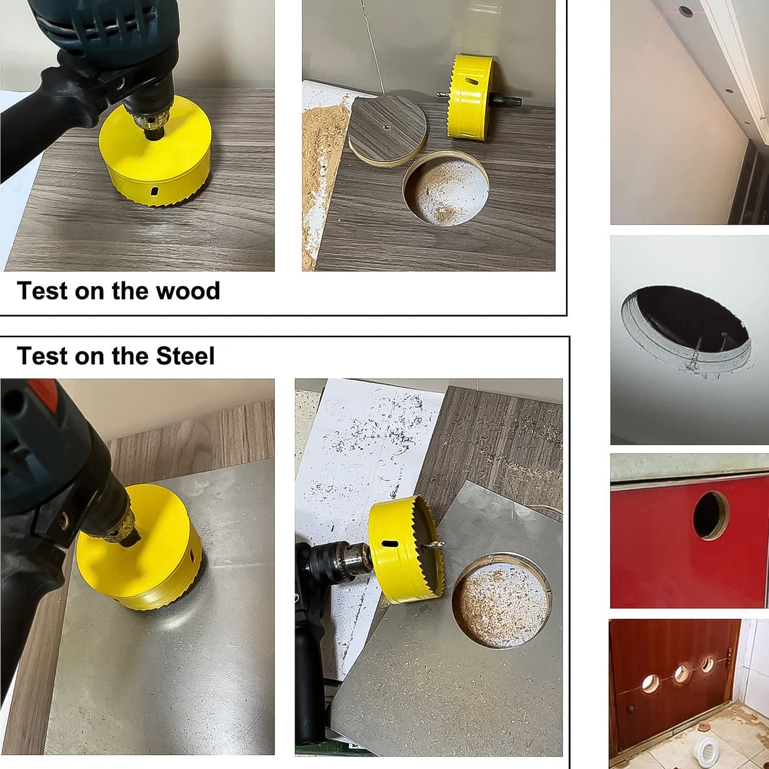 Door Lock Installation (22mmx150mm) Hole Saw Kit (1 Set) - Image 4