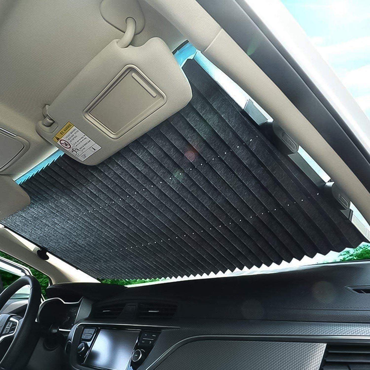 Retractable Long Foldable Windshield Sun Shade for Car (1 Set) - Image 7