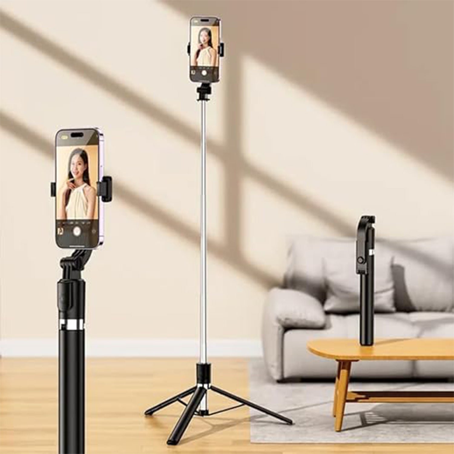 Selfie Stick with Tripod Stand (1 Pc / 160 Cm Long Approx) - Image 6