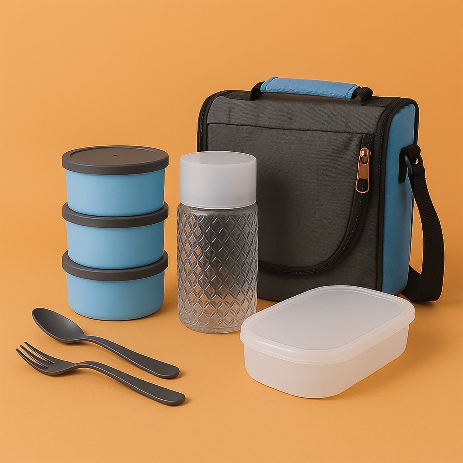 All-in-One Lunch Box with Fabric Bag for Office & School - Image 5