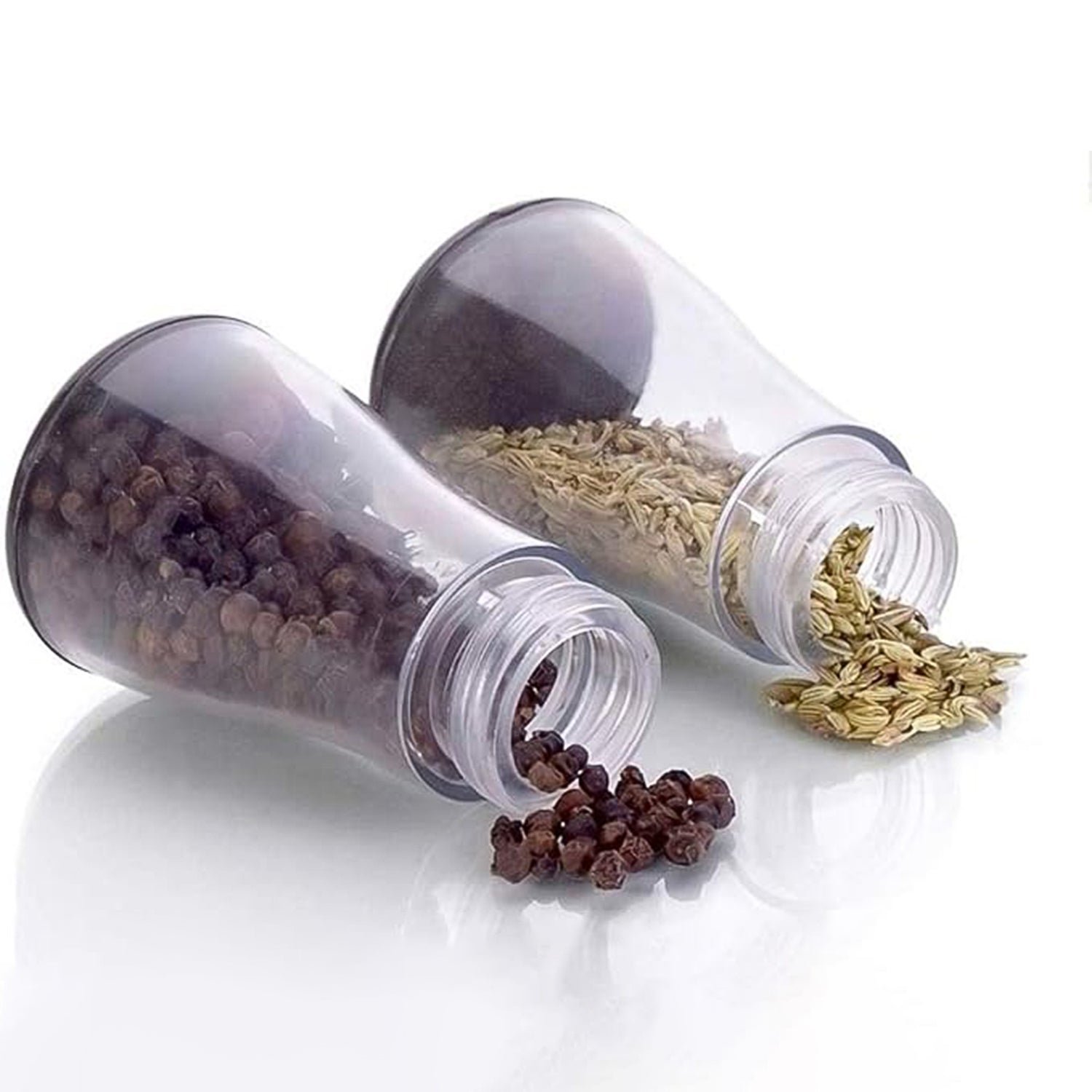 6-Piece Plastic Spice Jar Set with Stand - Image 6