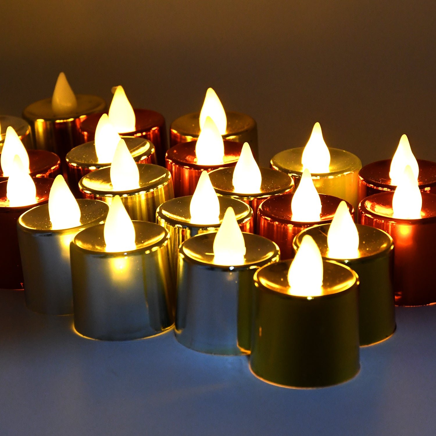 Electrical Candles Diya LED Tea Light, Plastic Candle Light Candle Candle, Diwali (24 Pc Set) - Image 6