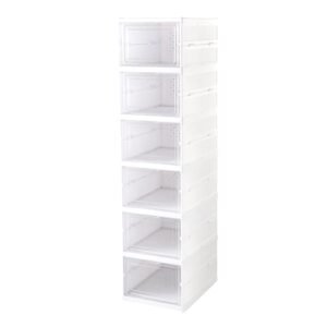 6-Layer Stackable Foldable Storage Organizer Cart for Clothes, Kitchen, Closet & Bathroom