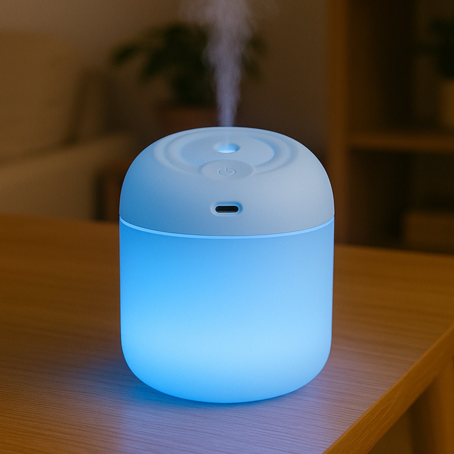 Portable Mini USB Humidifier with Light, Cool Mist & Essential Oil Diffuser (250ML / Mix Design) - Image 4