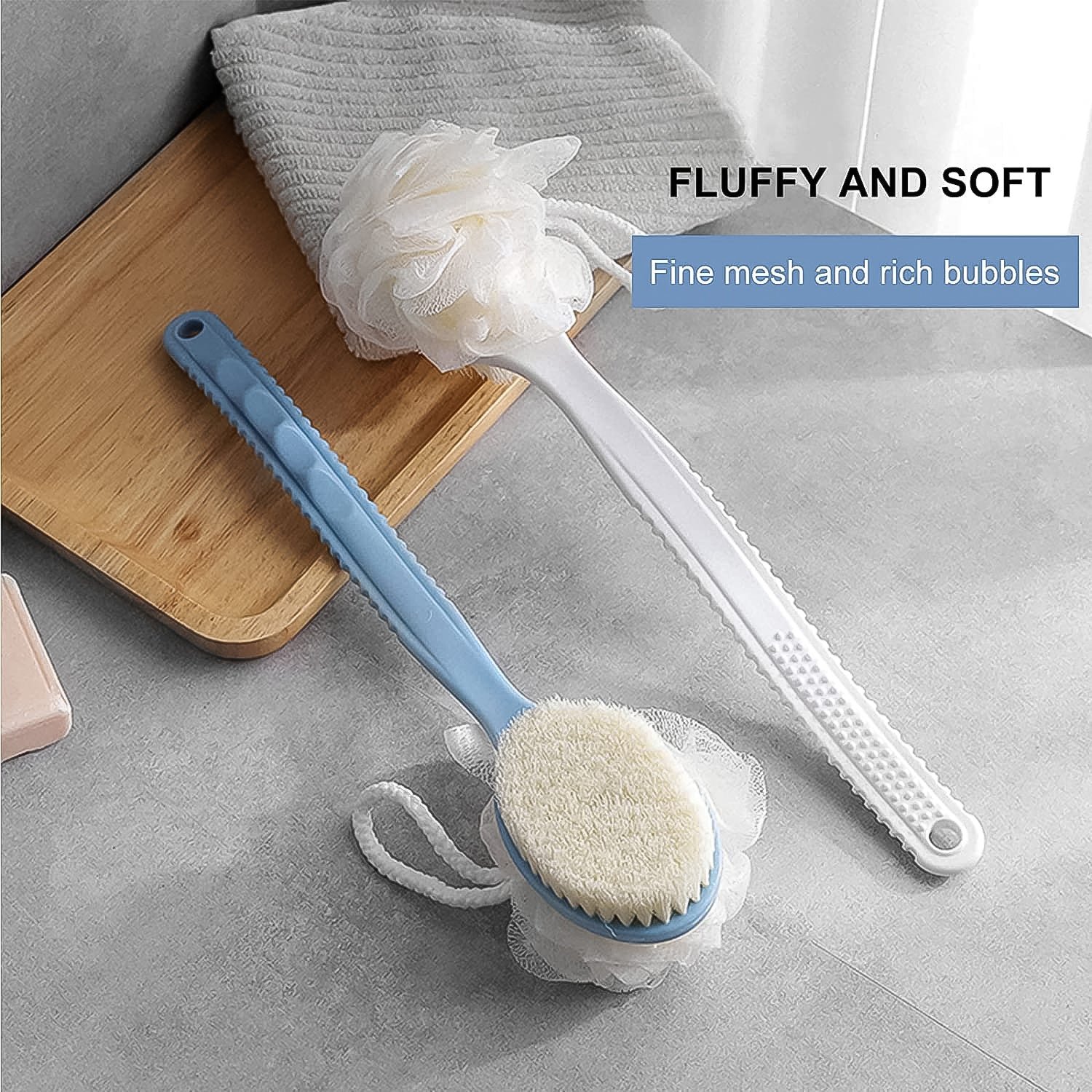 2in1 Bath Brush With Long Handle - Image 4
