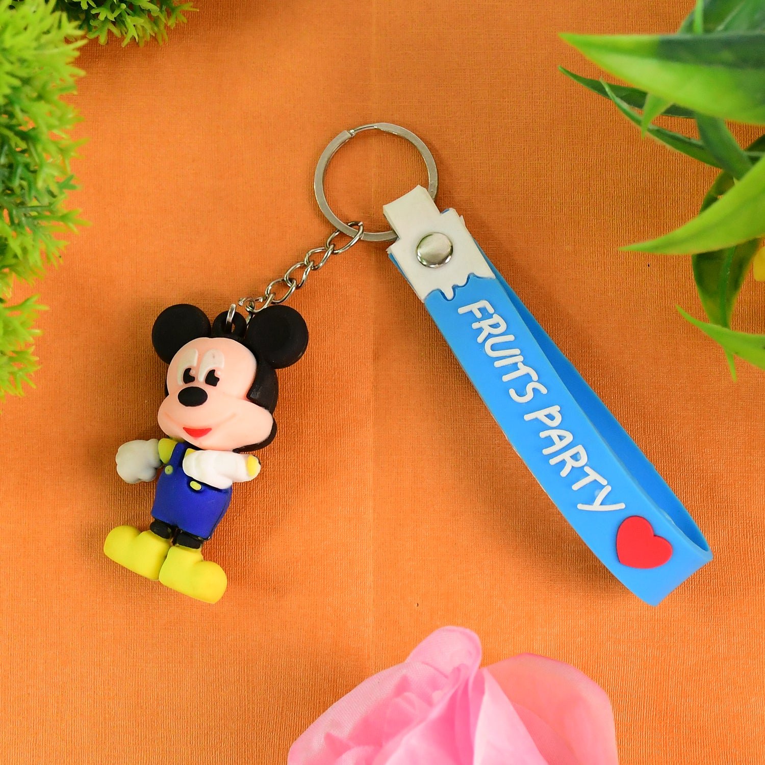 Cute Cartoon Silicone 3D Key Chain with Metal Hook & Strap (Pack of 1) - Image 6