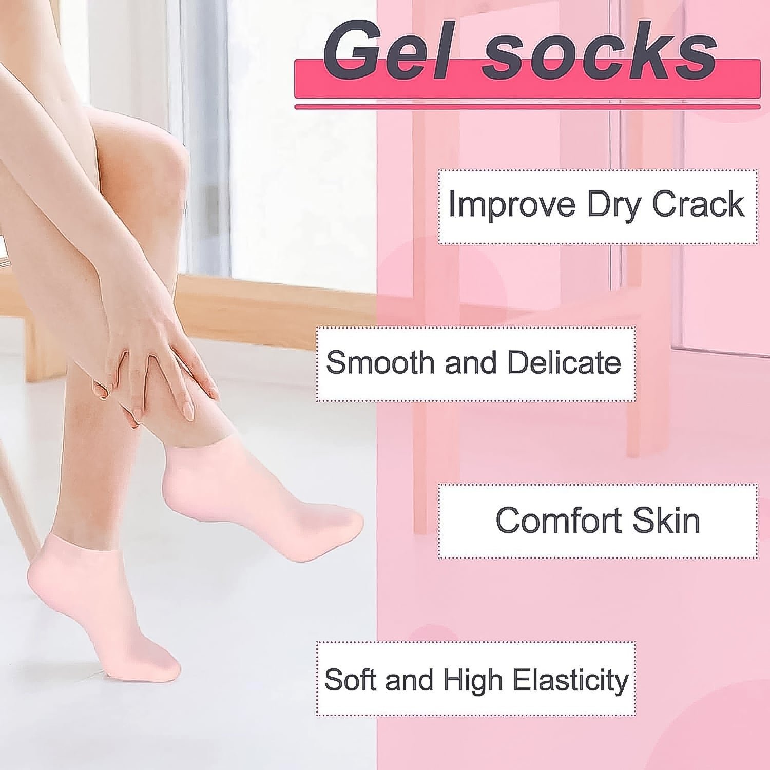 Silicone Moisturizing Socks (1 Pair) - Image 6
