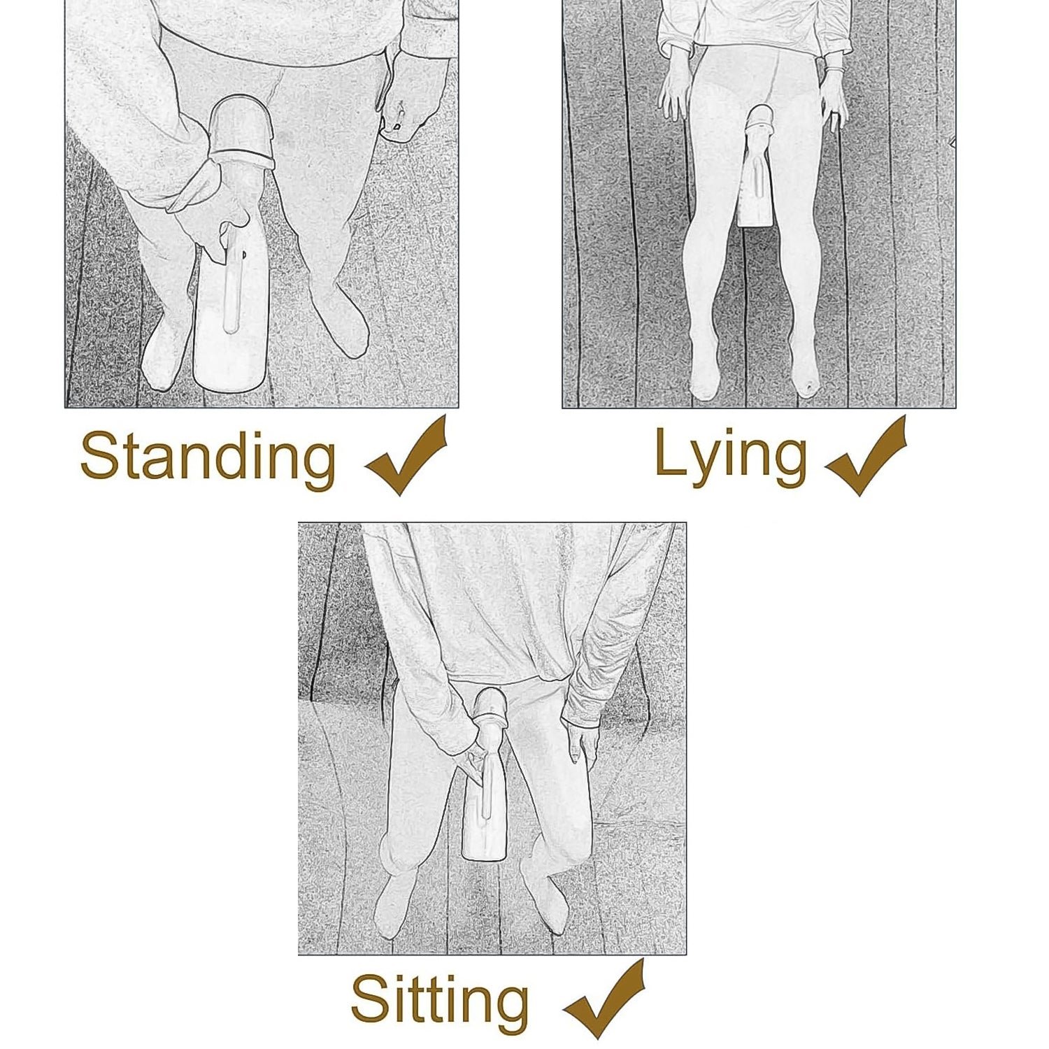 Female Potty Urinal Urine Collection Can Bedpans (1 Pc / 1000 ML) - Image 6