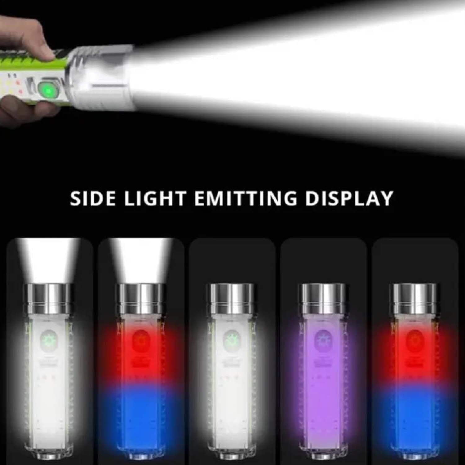 Pattern Flashlight USB Flashlight Rechargeable LED Torch Light (1 Pc) - Image 7