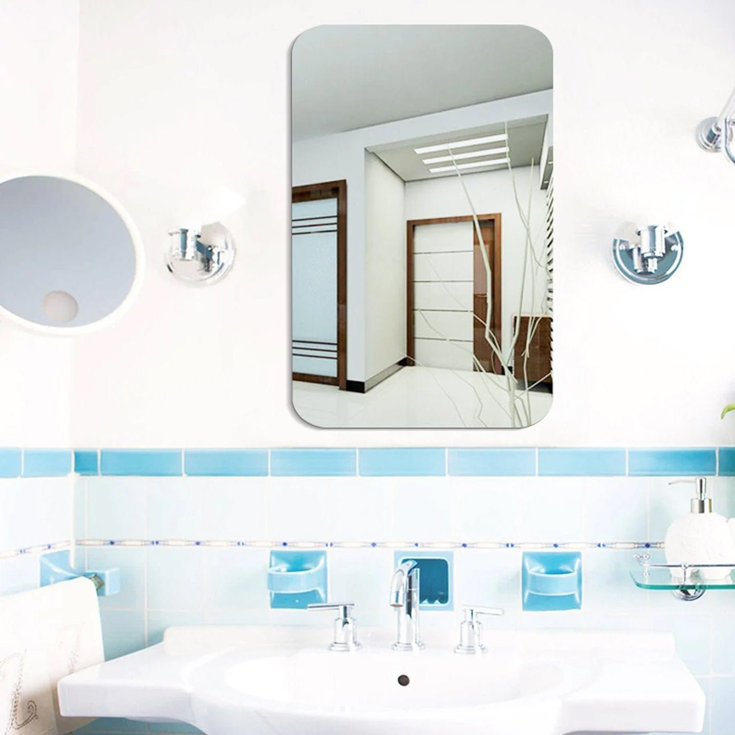Plastic Square 3D Mirror Wall Stickers (1 Pc / 30x30 Cm) - Image 8