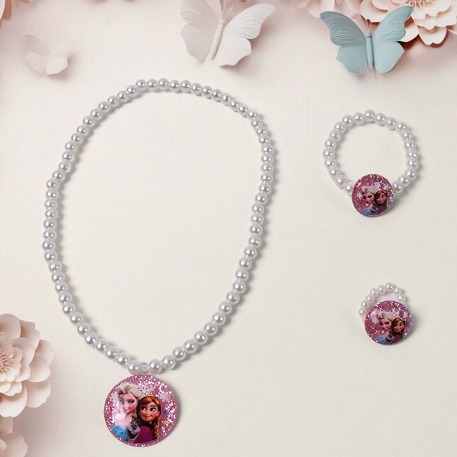 Stretch bracelets Kids Beaded Necklace Bracelet for Toddler Christmas Birthday Party (3 Pcs Set) - Image 6