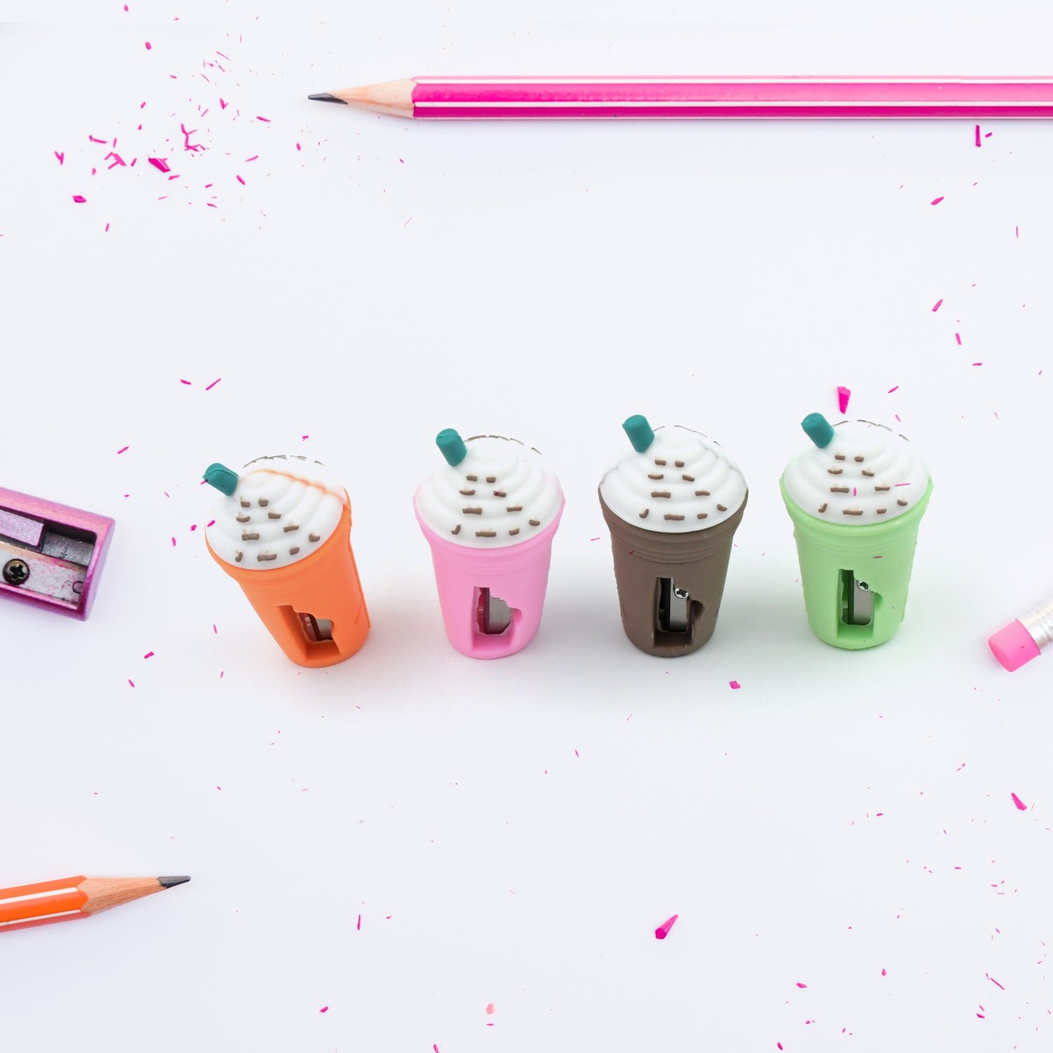 2In1 3D Cute Coffee Or Ice cream Shape sharpner Like Rotary Manual Pencil Sharpener for Kids Ice Cream Style Office School Supplies, Back to School Gift for Students,Kids Educational Stationary kit, B'Day Return Gift (1 Pc) - Image 3