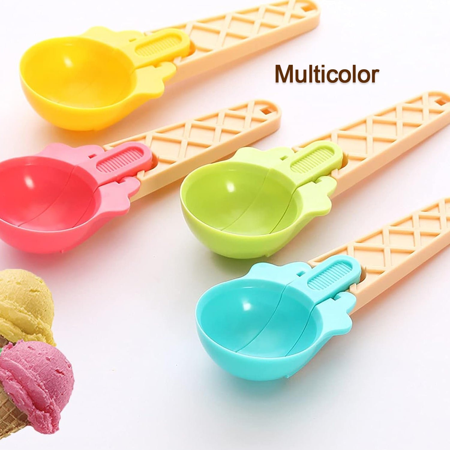 2-Piece Plastic Ice Cream & Watermelon Scooper with Trigger Dipper - Image 5