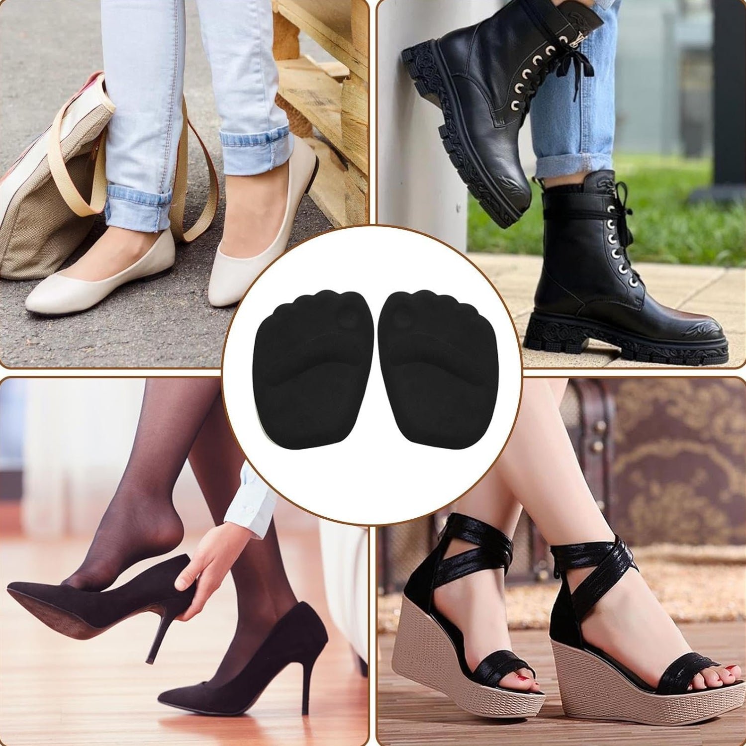 High Shoe Heel Cushion Inserts Non Slip Prevent Calluses Insole Pads (1 Pair) - Image 9