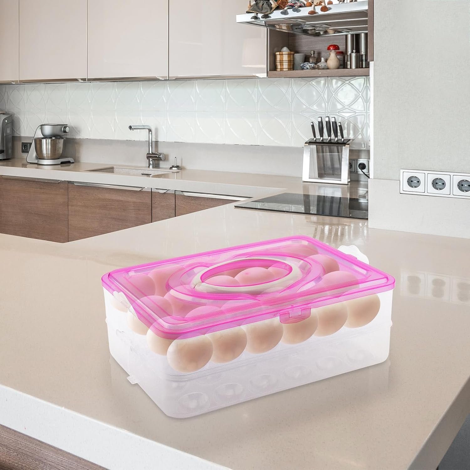 Double Layer 24 Grid Egg Storage Box for Egg Storage Container - Image 7