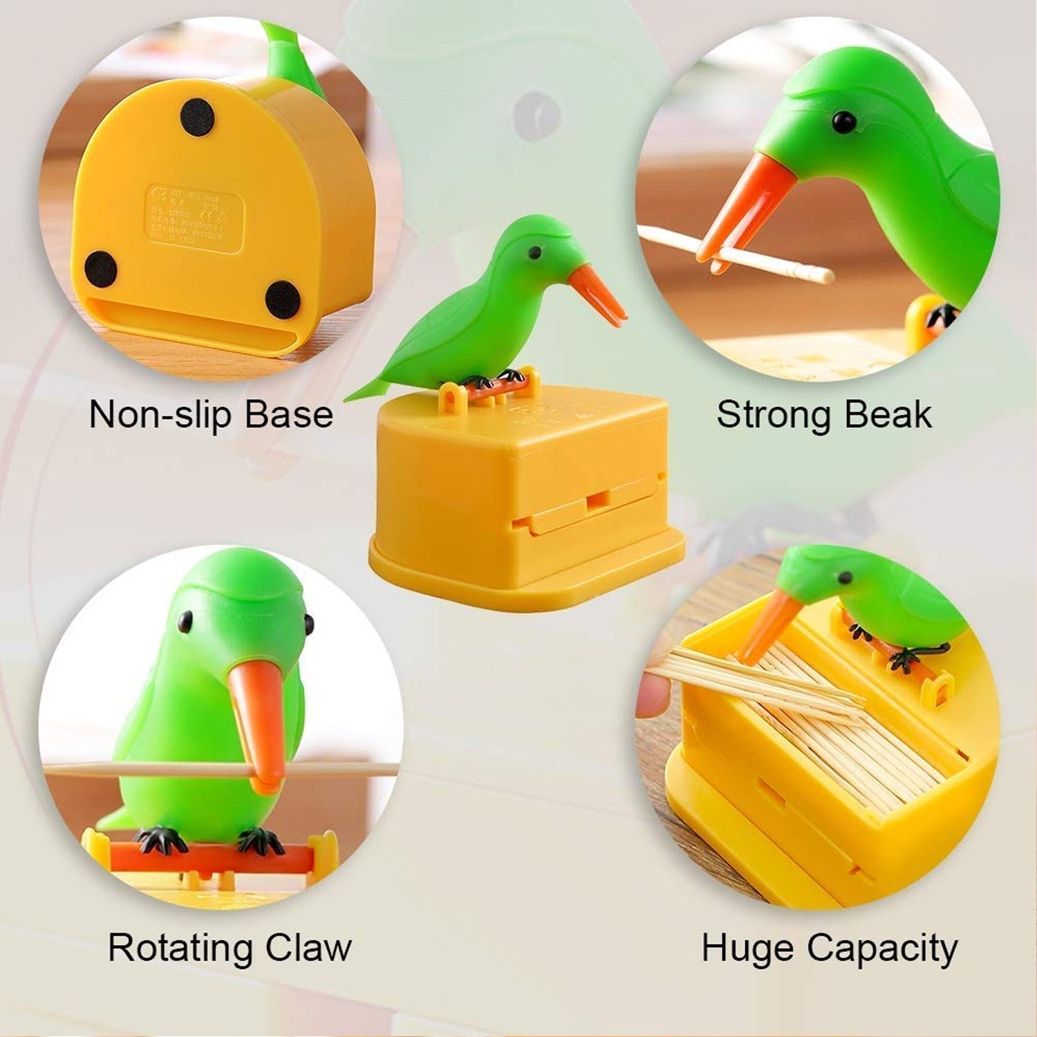 Portable Automatic Bird Toothpick Storage Box - Image 4