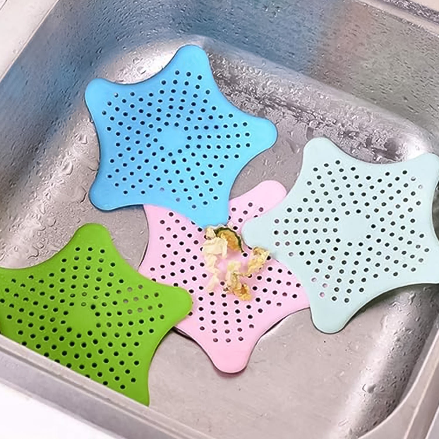 Silicone Star Shaped Sink Filter Bathroom Hair Catcher Drain Strainers for Basin - Image 8