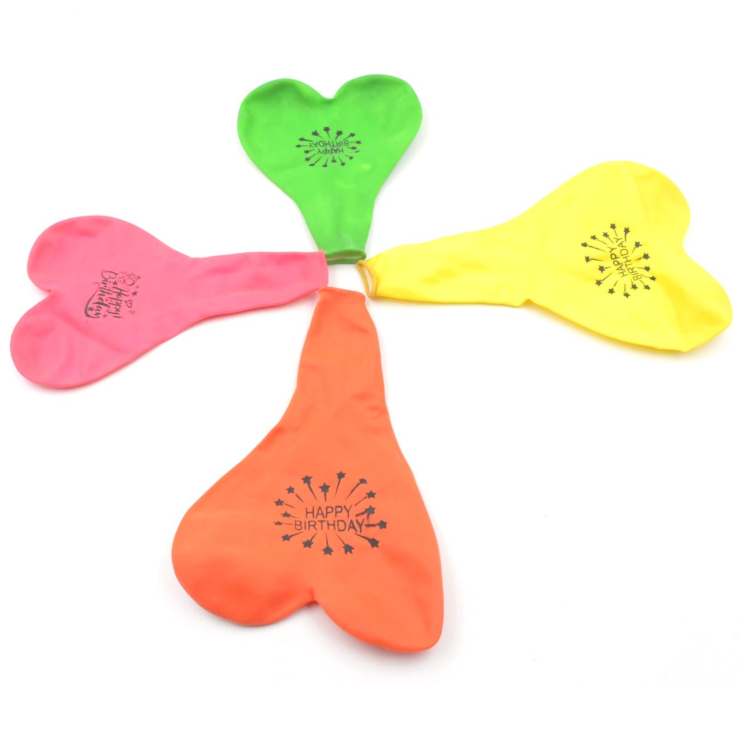 Heart shaped balloons Kinds of Rainbow Party Latex Balloons for Birthday / Anniversary / Valentine's / Wedding / Engagement Party Decoration Multicolor (4 Pcs Set) - Image 4