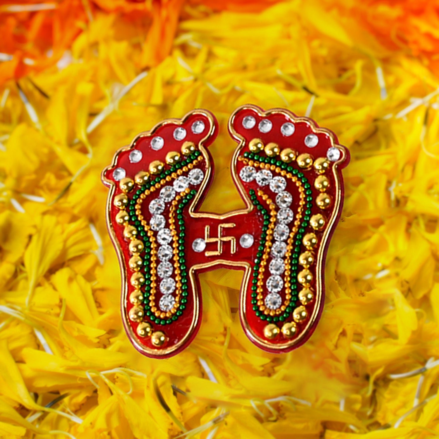 Decorative Laxmi Charan Paduka Sticker Set (Pack of 2 Pc) - Image 7