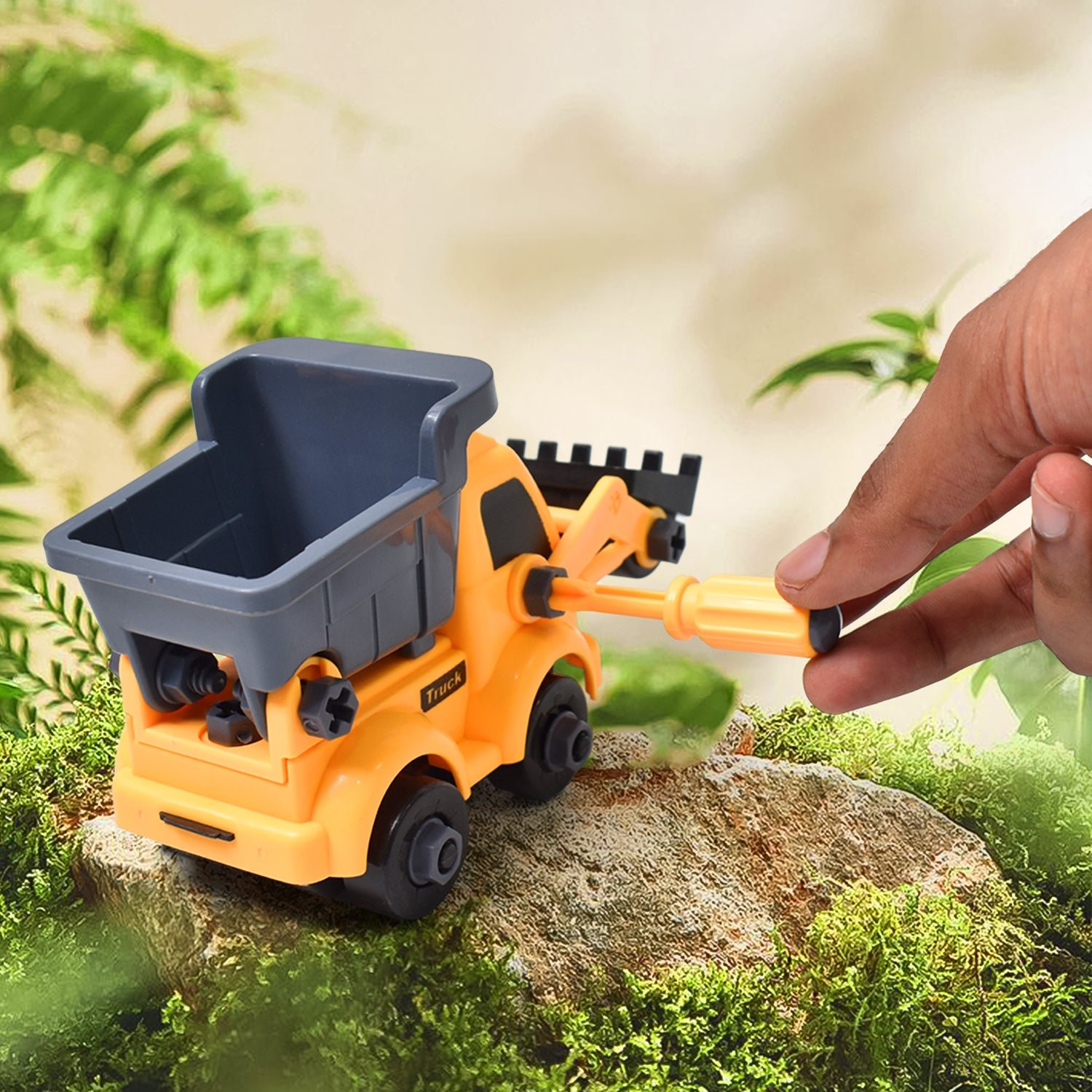 Engineering Vehicles Nut Assembly Toy – DIY Vehicle Model Set for Kids, Simulation Car Construction Toy (2 Pc Set) - Image 6