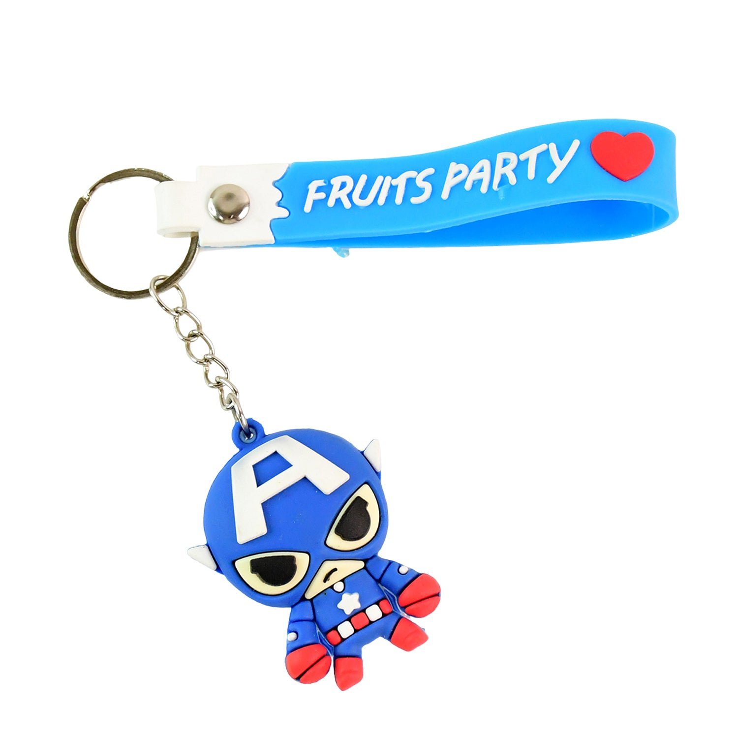 Cute Cartoon Silicone 3D Key Chain with Metal Hook & Strap (Pack of 1) - Image 5
