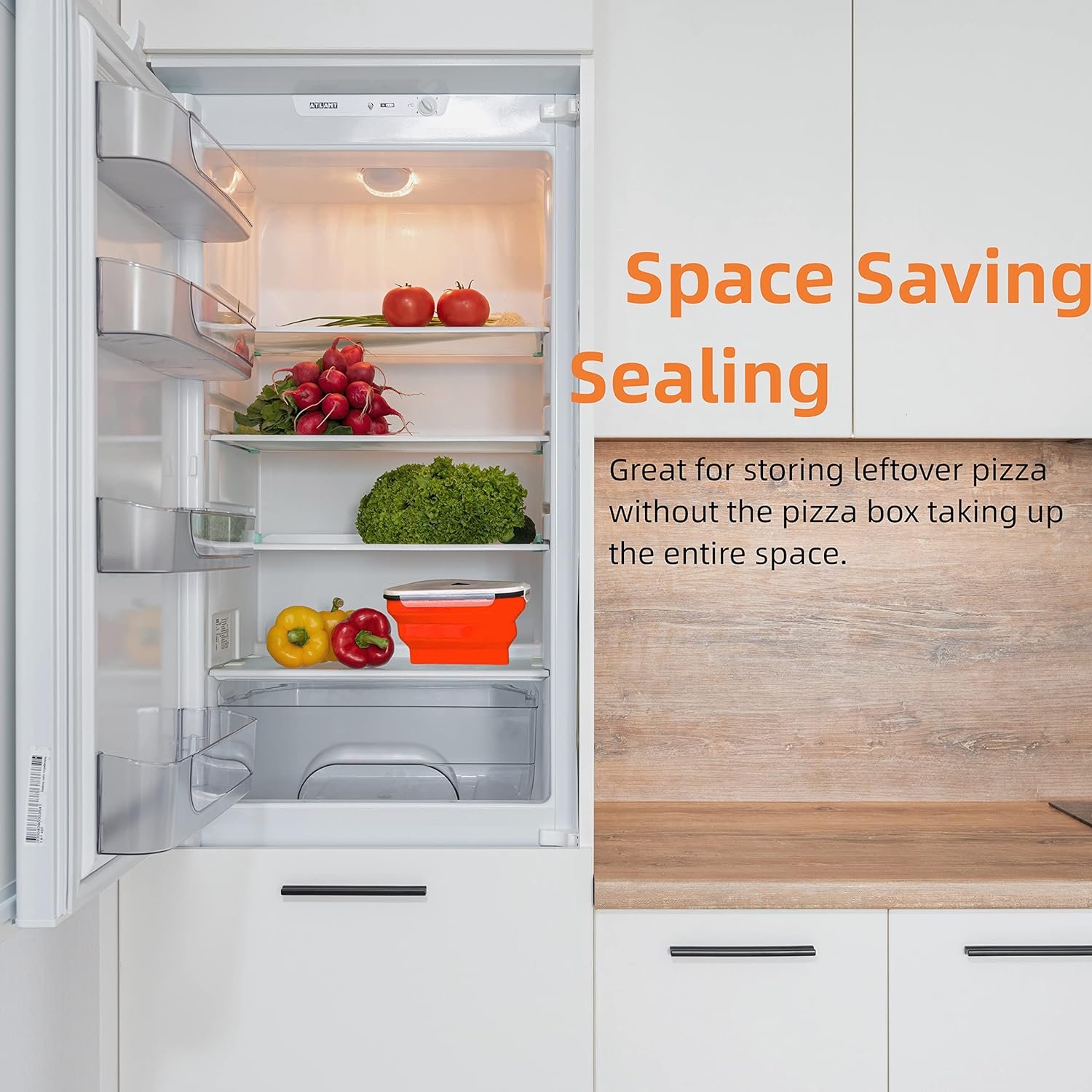 Reusable Expandable Pizza Storage Container with 5 Microwavable Trays – Adjustable for Home & Outdoor Use - Image 7